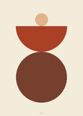 Abstract Shapes Vintage Red