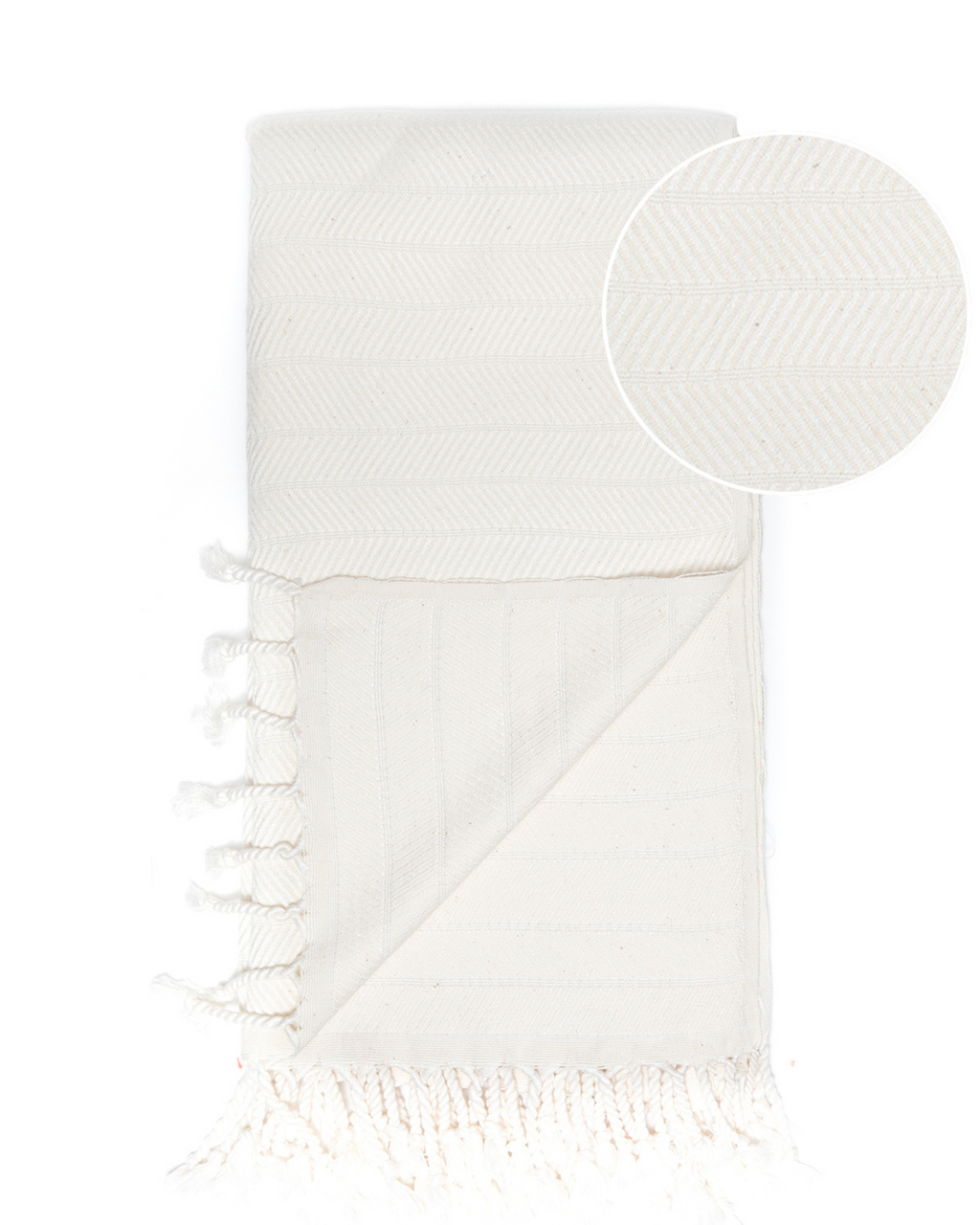 ILVA Turkish Hammam Towel, Spa & Sauna Towel / Made of Bamboo and Cotton - White-2