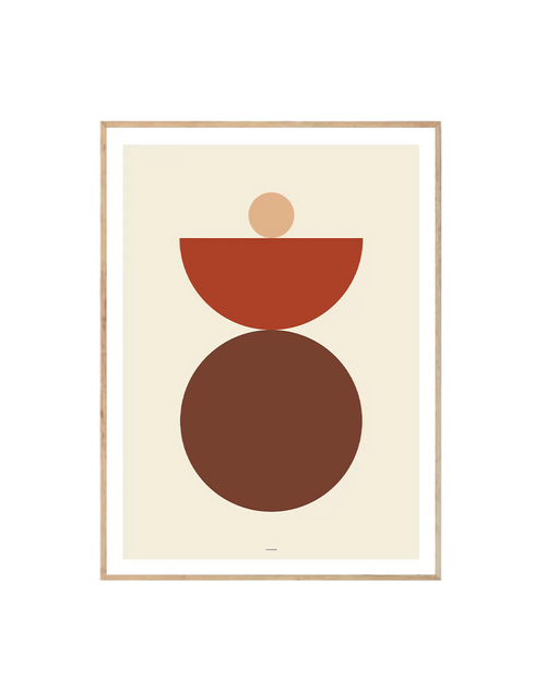 Abstract Shapes Vintage Red